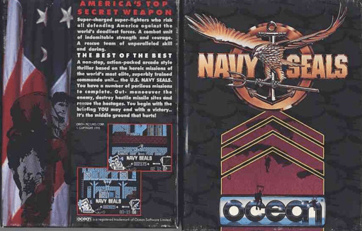 Navy SEALS box art for ZX Spectrum